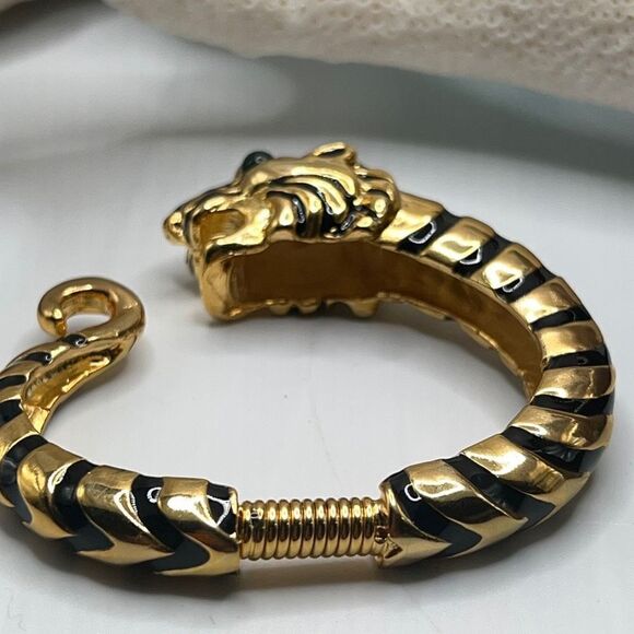 Tiger Green Eye Bangle Kenneth Jay Lanee - Picture 7 of 14